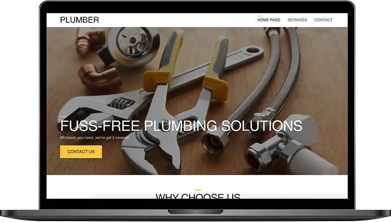 Website builder plumber template